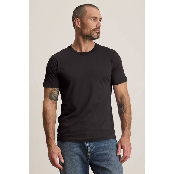 Velvet by Graham & Spencer Mens Howard SS Crew Tee Shirt in Black XX - Picture 1 of 5